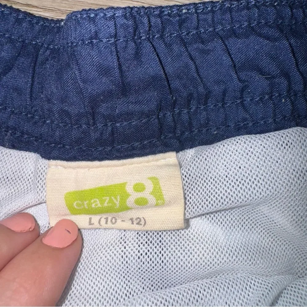 Crazy 8 Navy and White Swimsuit Board Shorts